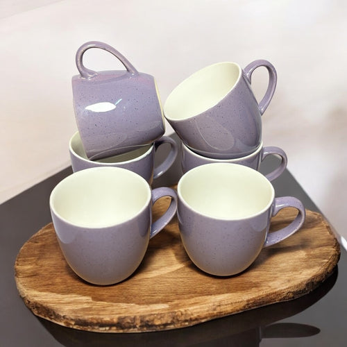 Purple Ceramic Tea Cups 150m | Set of 6