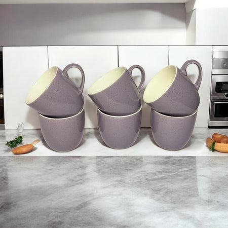 Purple Ceramic Tea Cups 150m | Set of 6